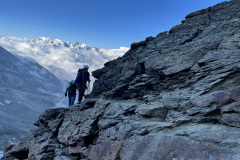 Katrin und Fredy im Aufstieg zum Lagginhorn